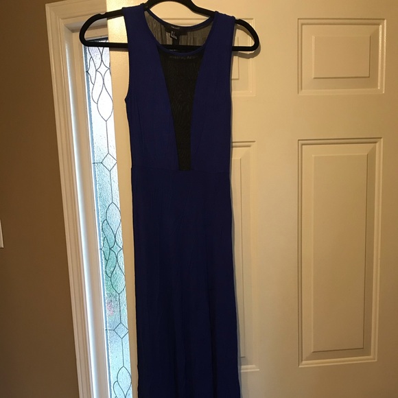 Forever 21 - Blue Maxi Dress with Mesh Detail - S - Picture 4 of 6